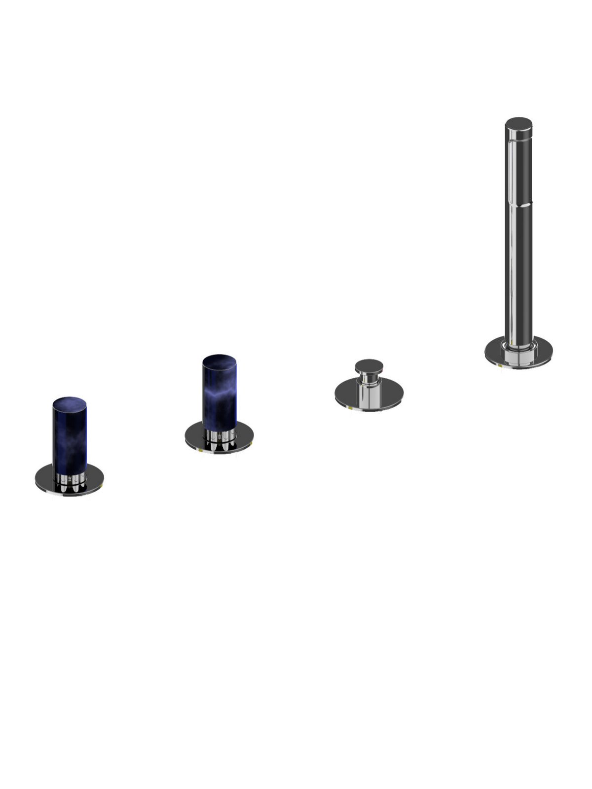 Deck mounted bath mixer with diverter and pull-out shower