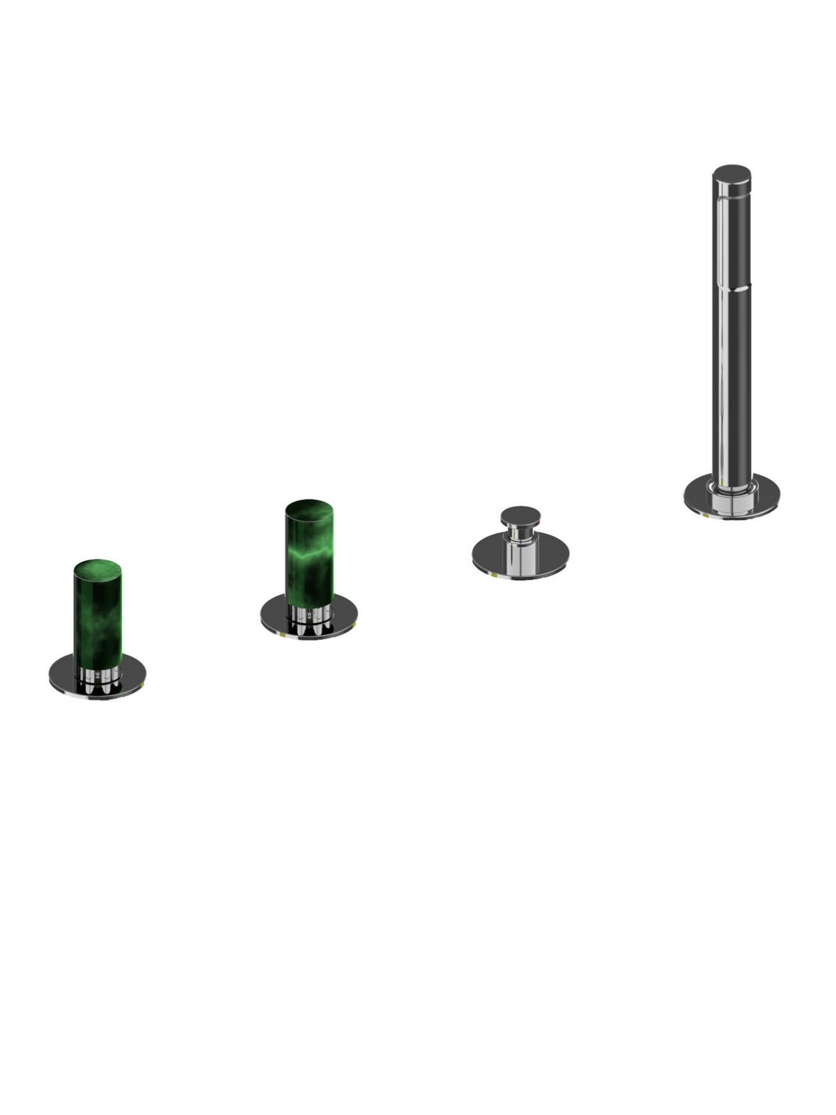 Deck mounted bath mixer with diverter and pull-out shower