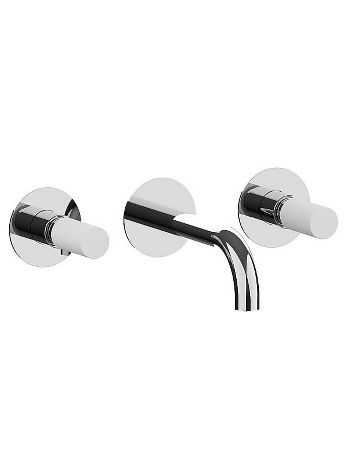 Complete built-in washbasin mixer without pop-up waste complet