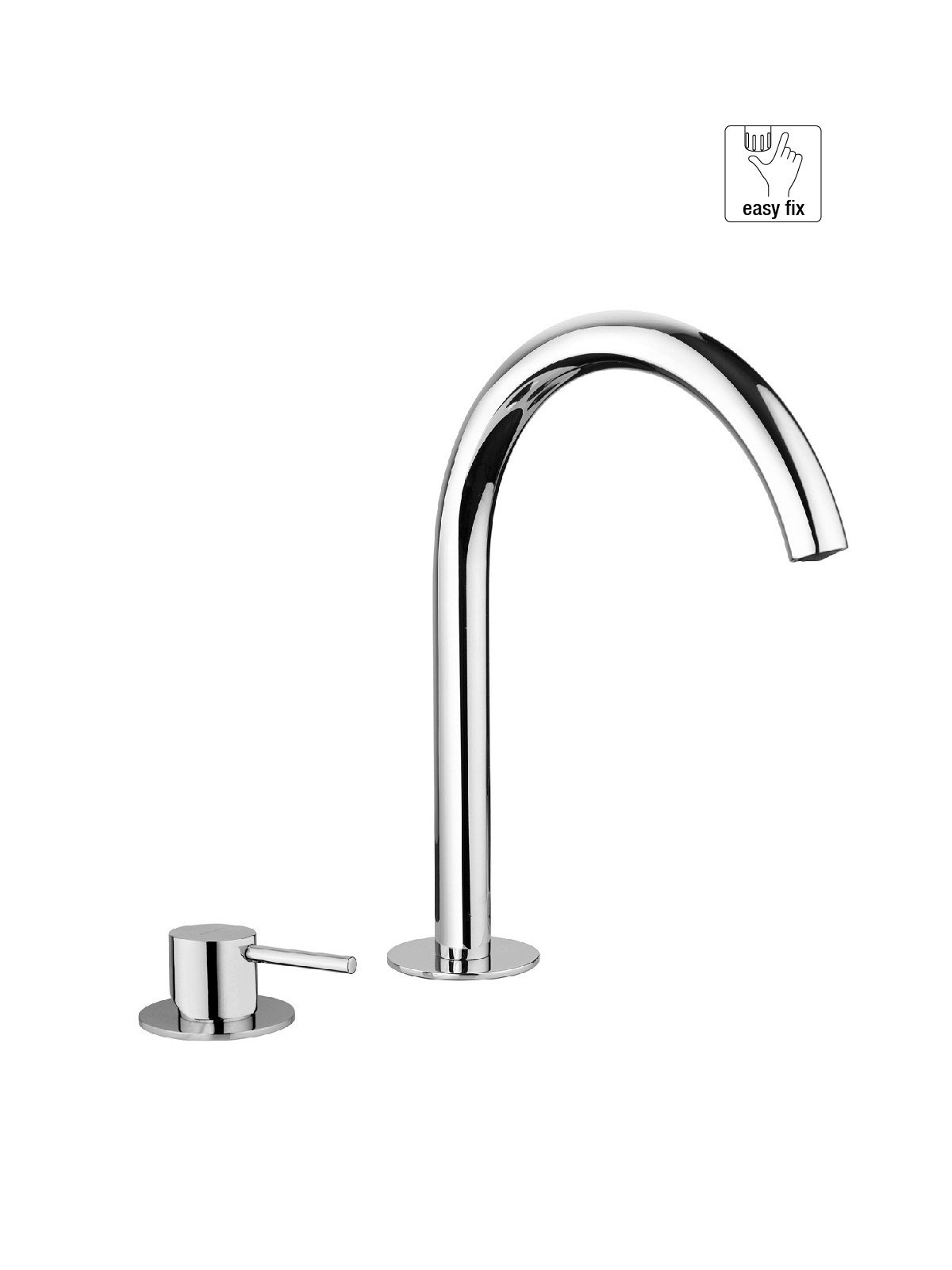 Two hole single lever washbasin mixer