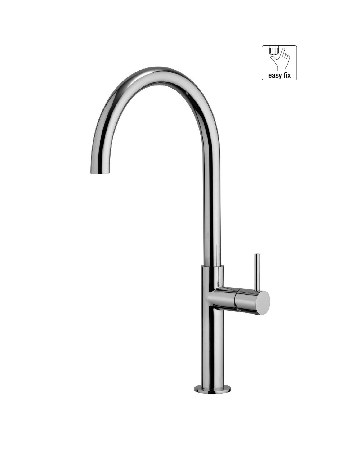 Single-lever sink mixer, swivel spout