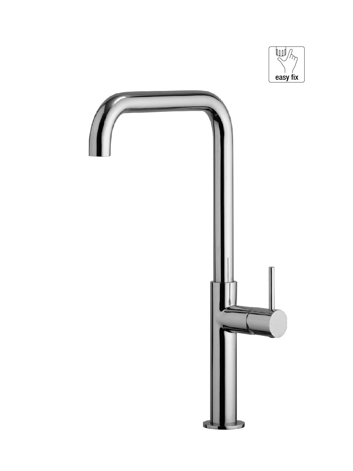 High version single-lever sink mixer with swivel spout