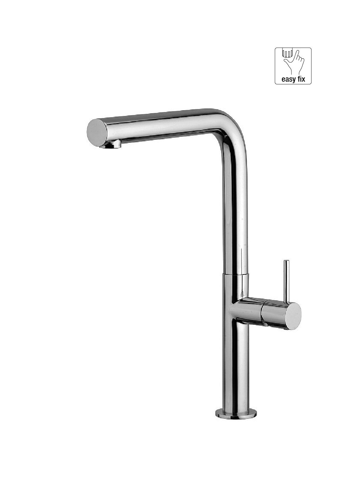 Single-lever sink mixer with swivel spout