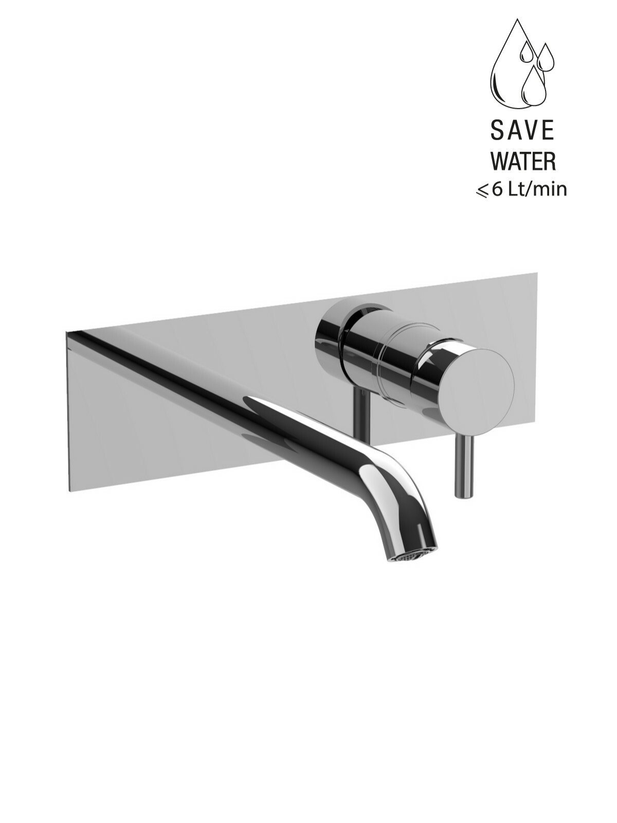 External visible components built-in washbasin mixer without pop