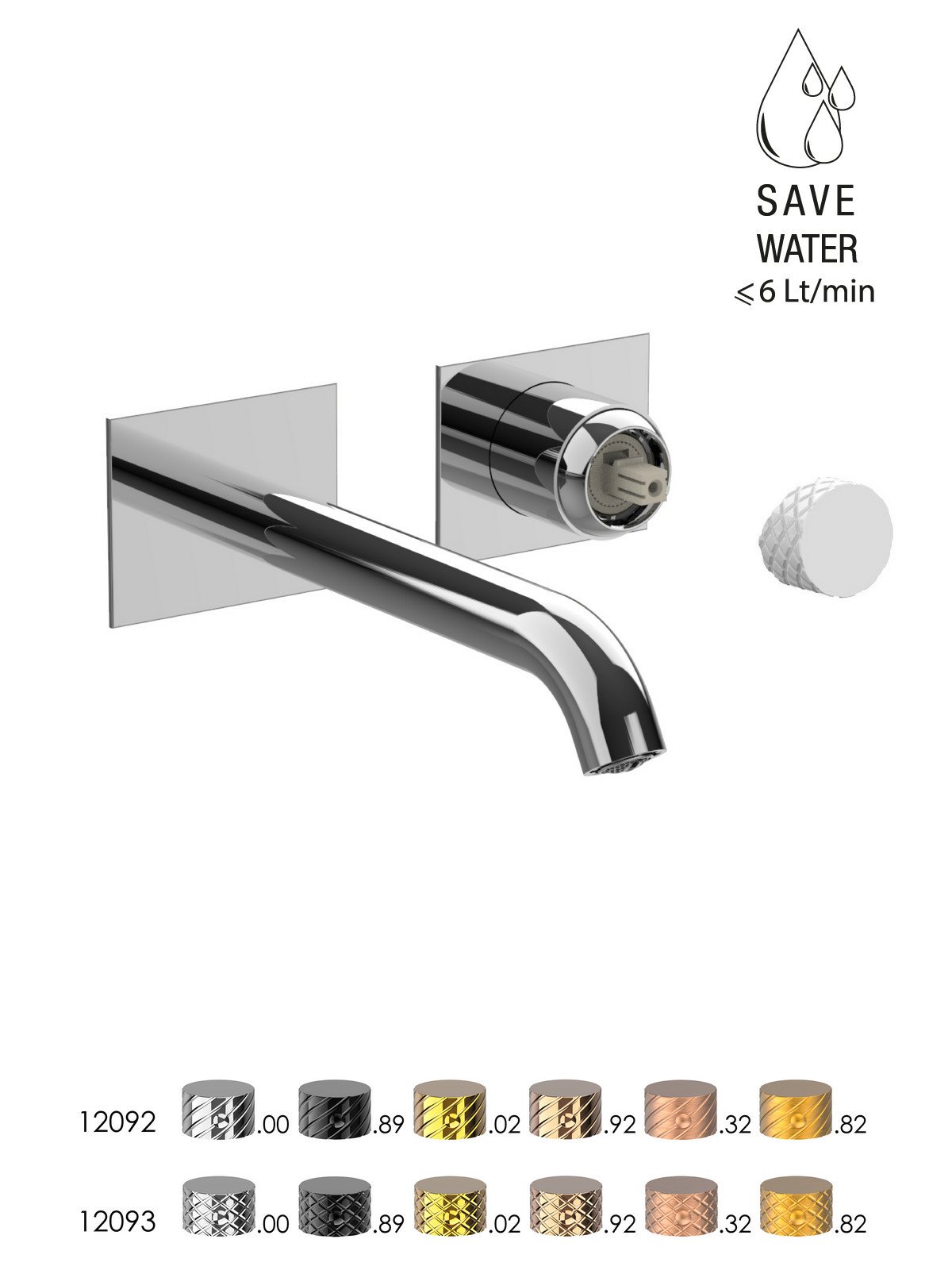 External visible components built-in washbasin mixer without pop