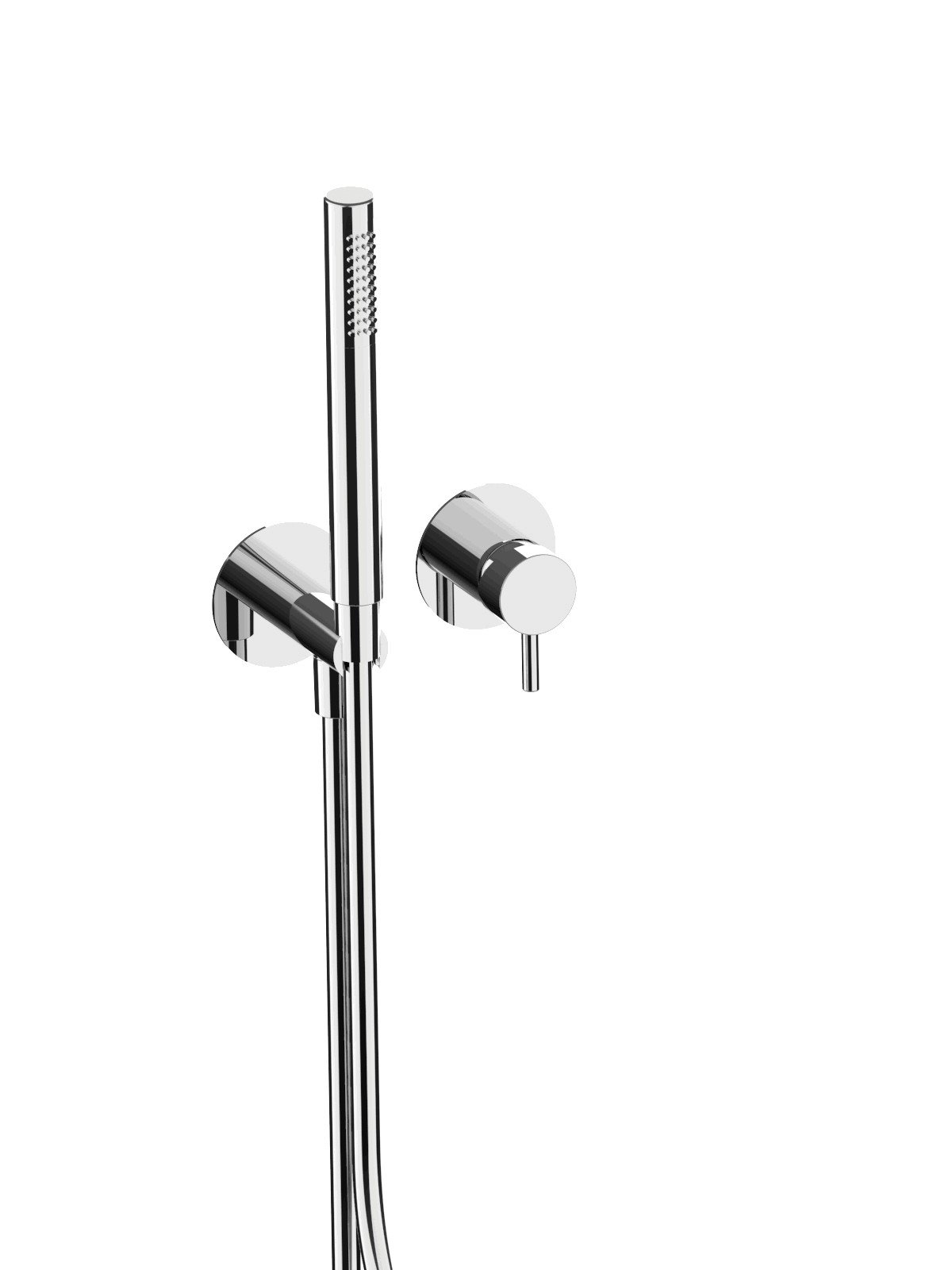 External part single lever mixer with handshower