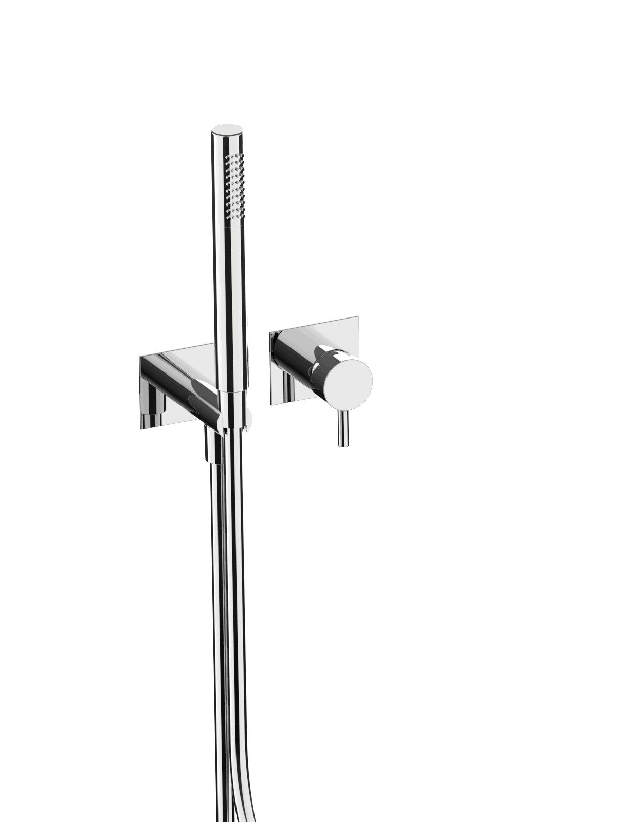 External part single lever mixerwith handshower