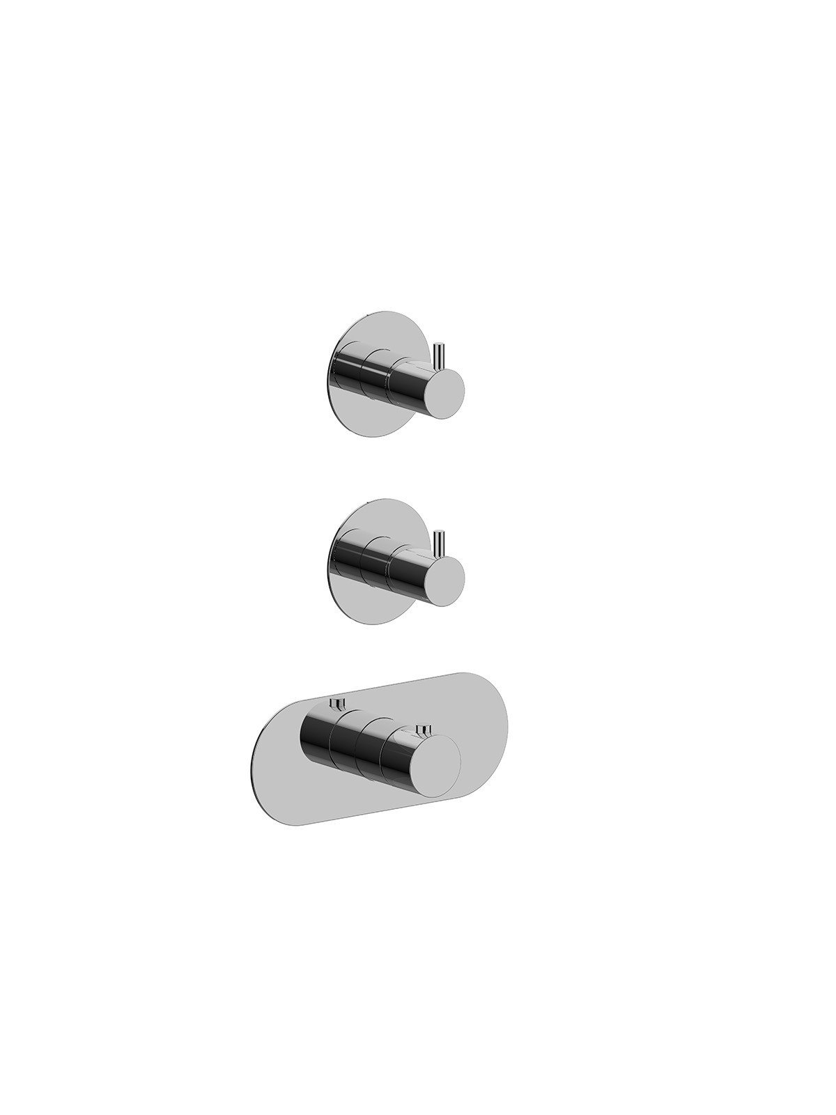 External components 2-way thermostatic built-in shower manifold