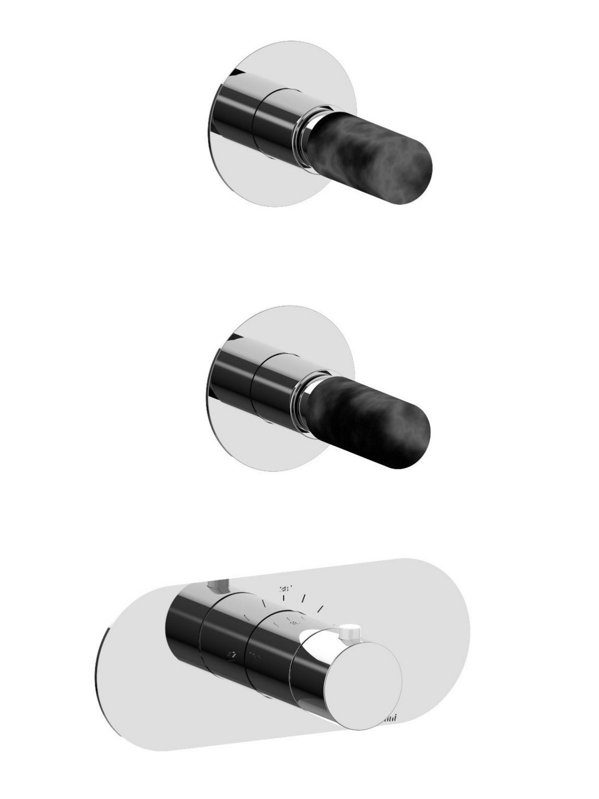 External components 2-way thermostatic built-in shower manifold