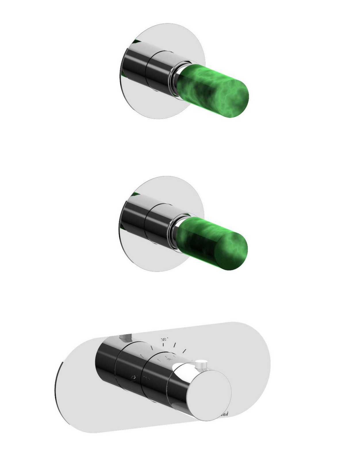 External components 2-way thermostatic built-in shower manifold