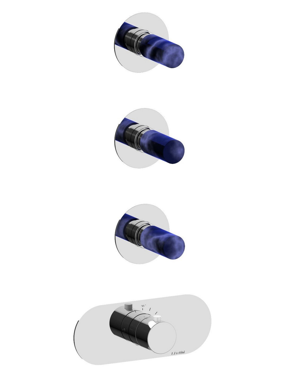 External components 3-way thermostatic built-in shower manifold