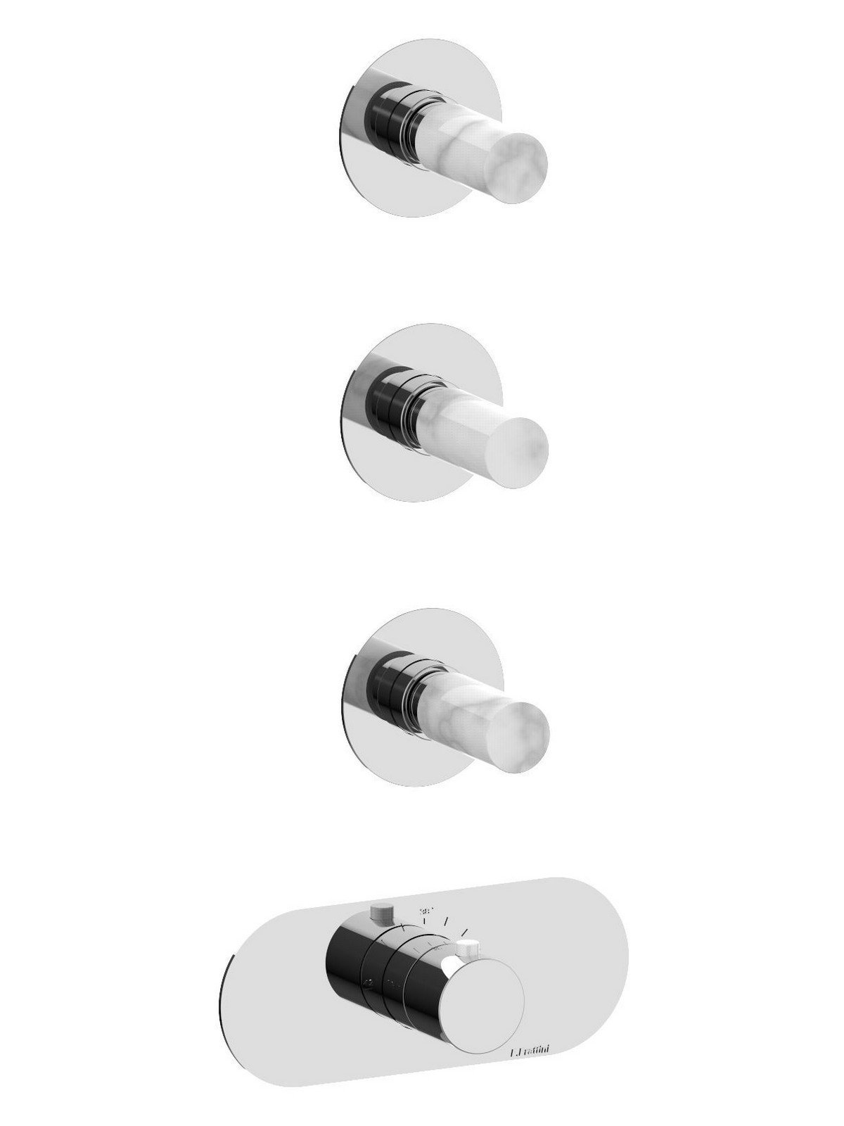 External components 3-way thermostatic built-in shower manifold