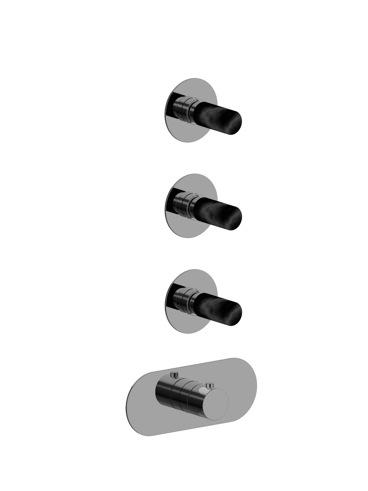 External components 3-way thermostatic built-in shower manifold