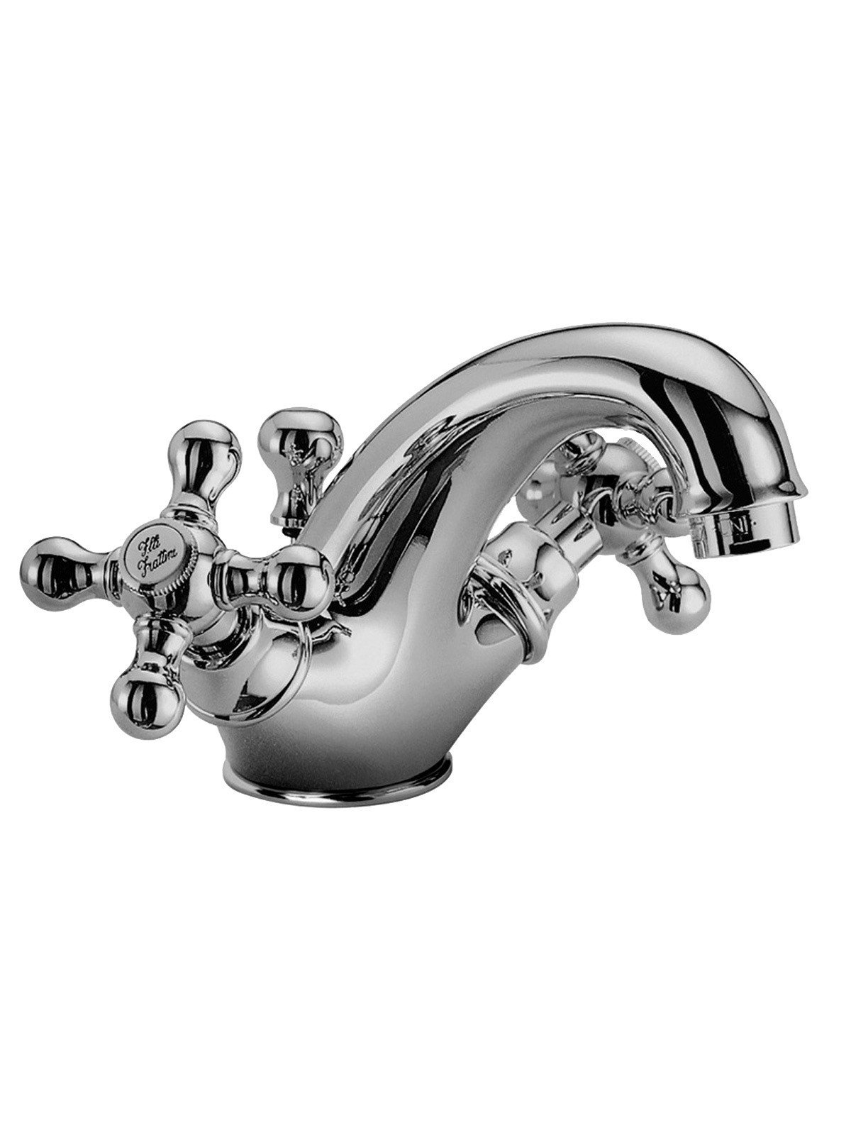 Single-hole washbasin mixer with pop-up waste