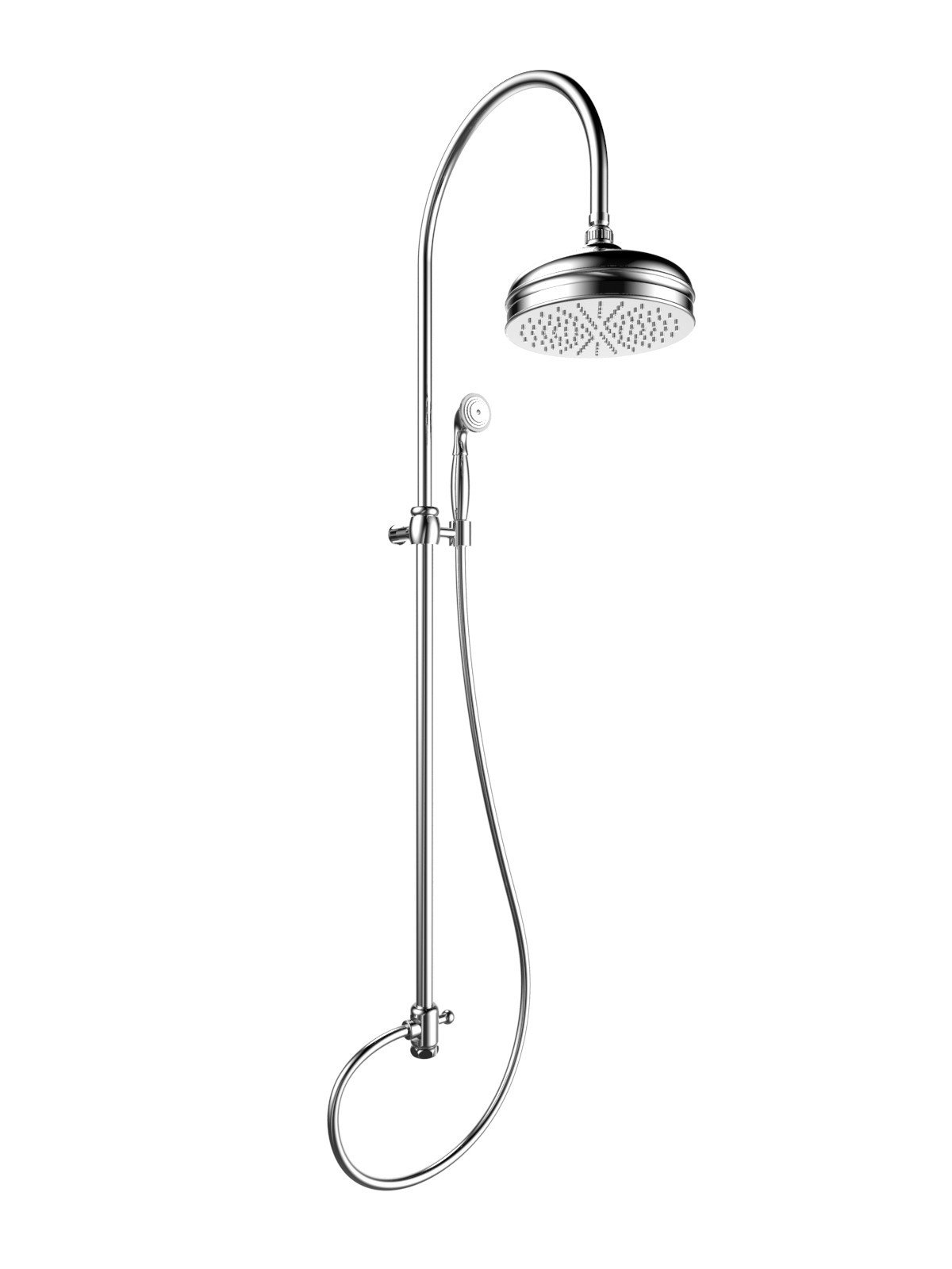 Telescopic column: diverter, flexible, handshower, shower head