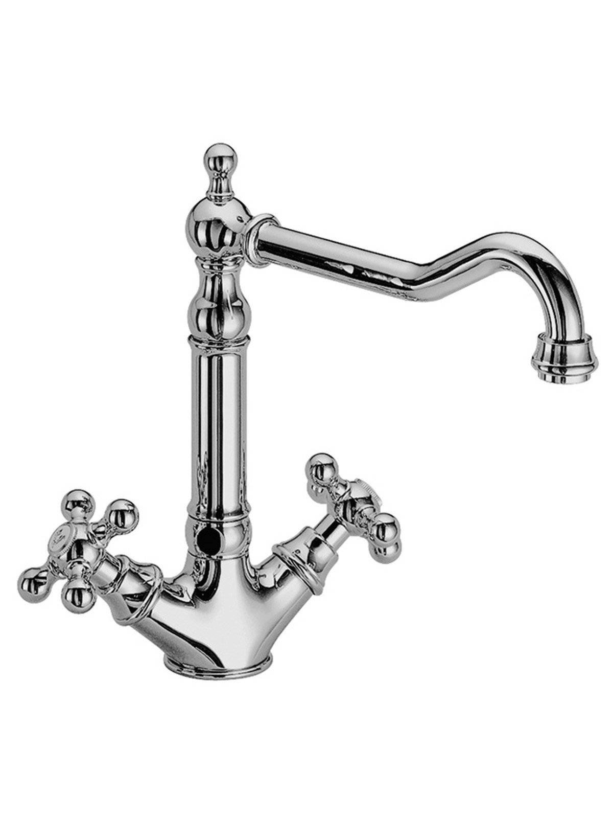 Single-lever sink mixer with old-style spout