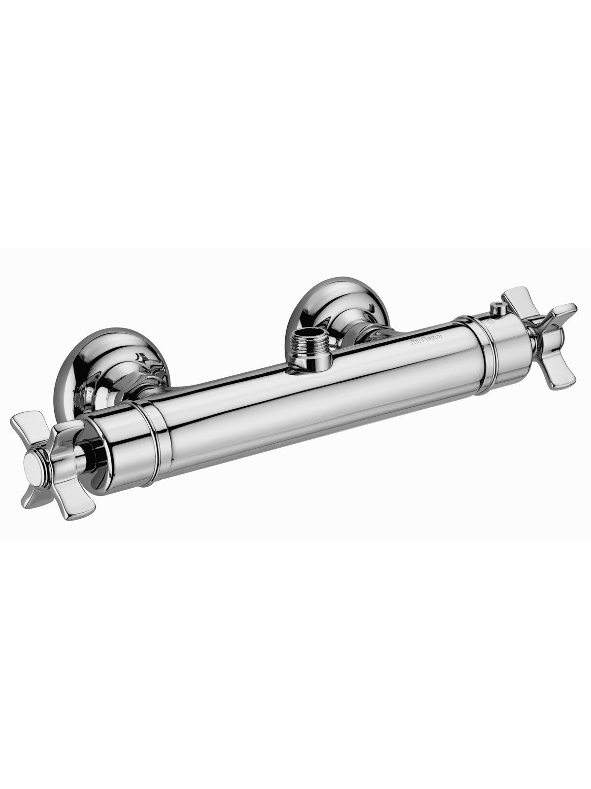 External thermostatic shower mixer, cold body, upper connection