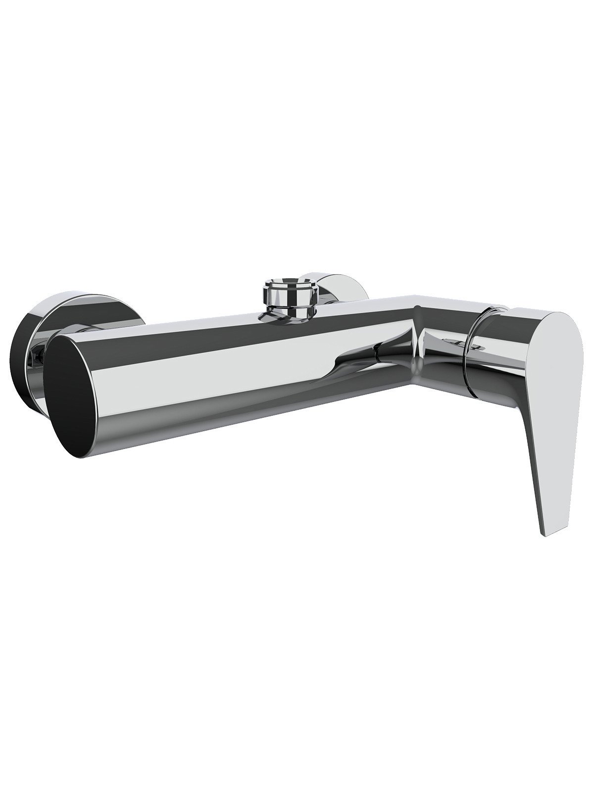 External single-lever shower mixer with upper connection