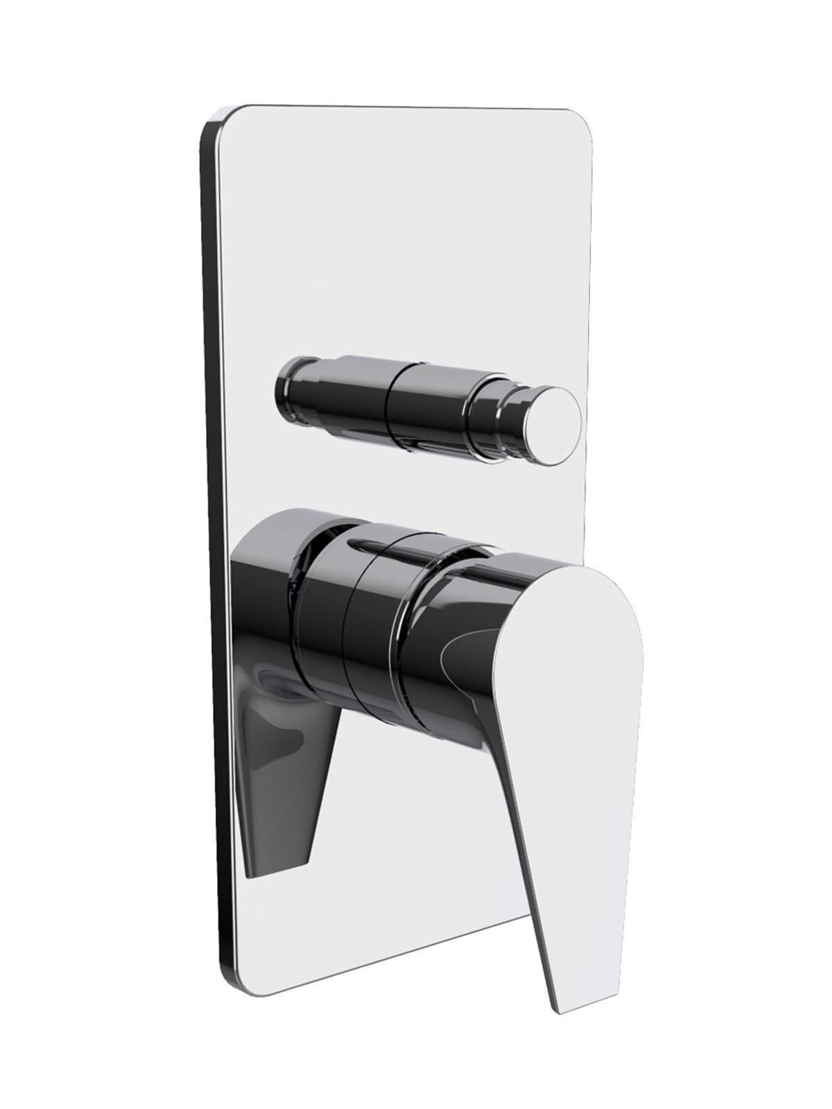 Complete built-in single-lever mixer with automatic diverter