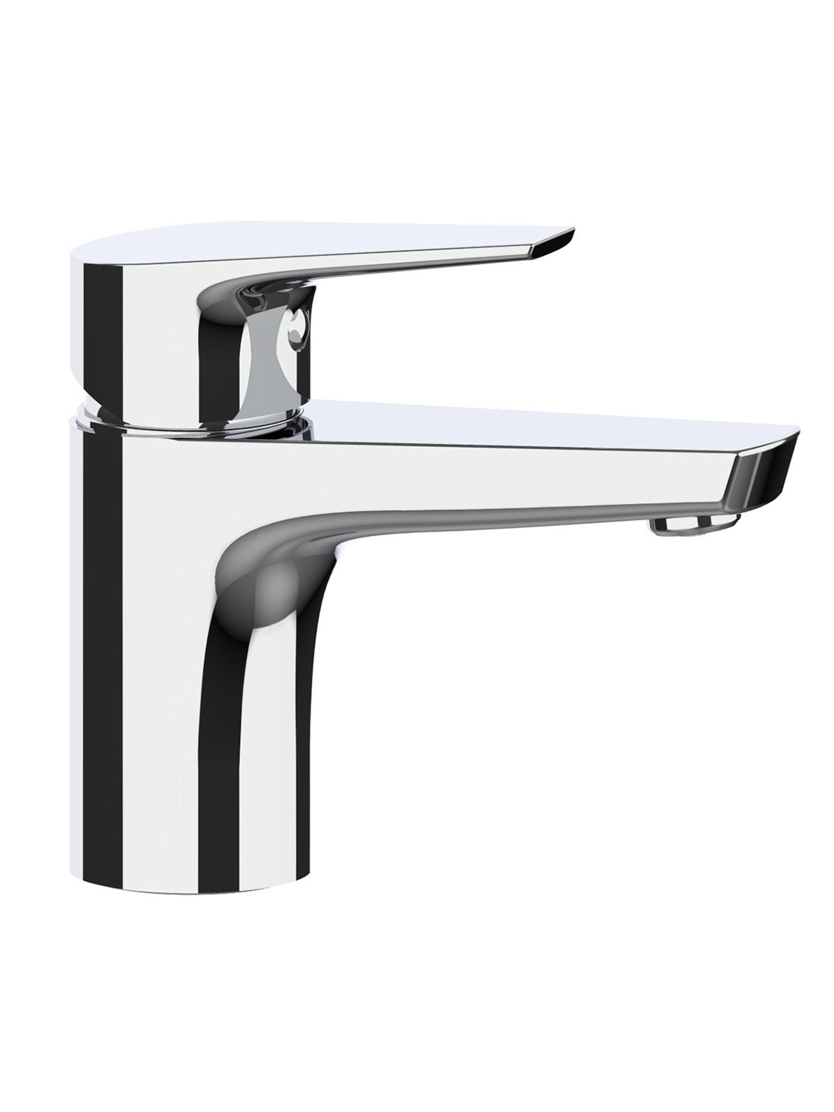 Medium version single-lever washbasin mixer without waste