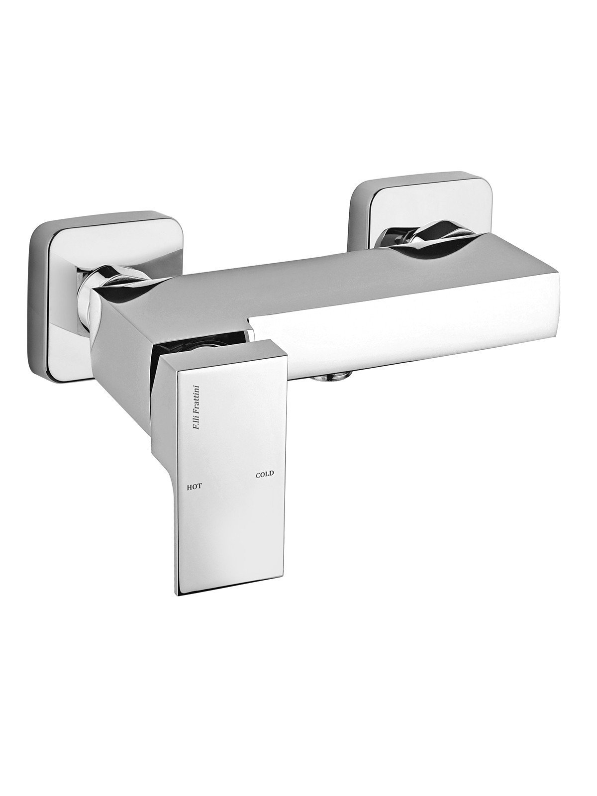 External single-lever shower mixer with upper connection