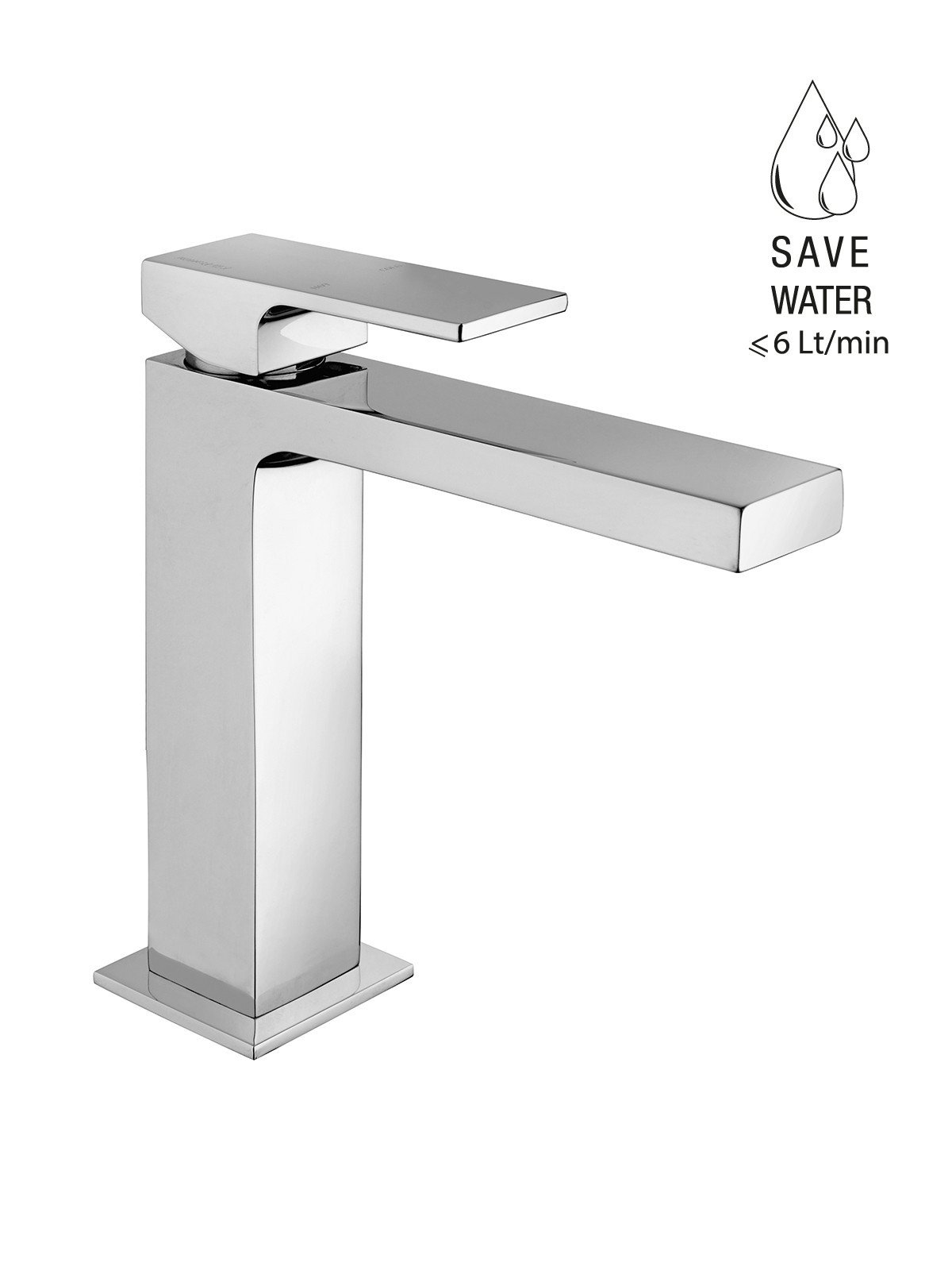 Single-lever washbasin mixer without pop-up waste