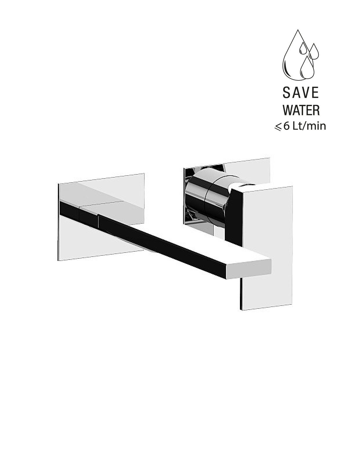 External visible components built-in washbasin mixer