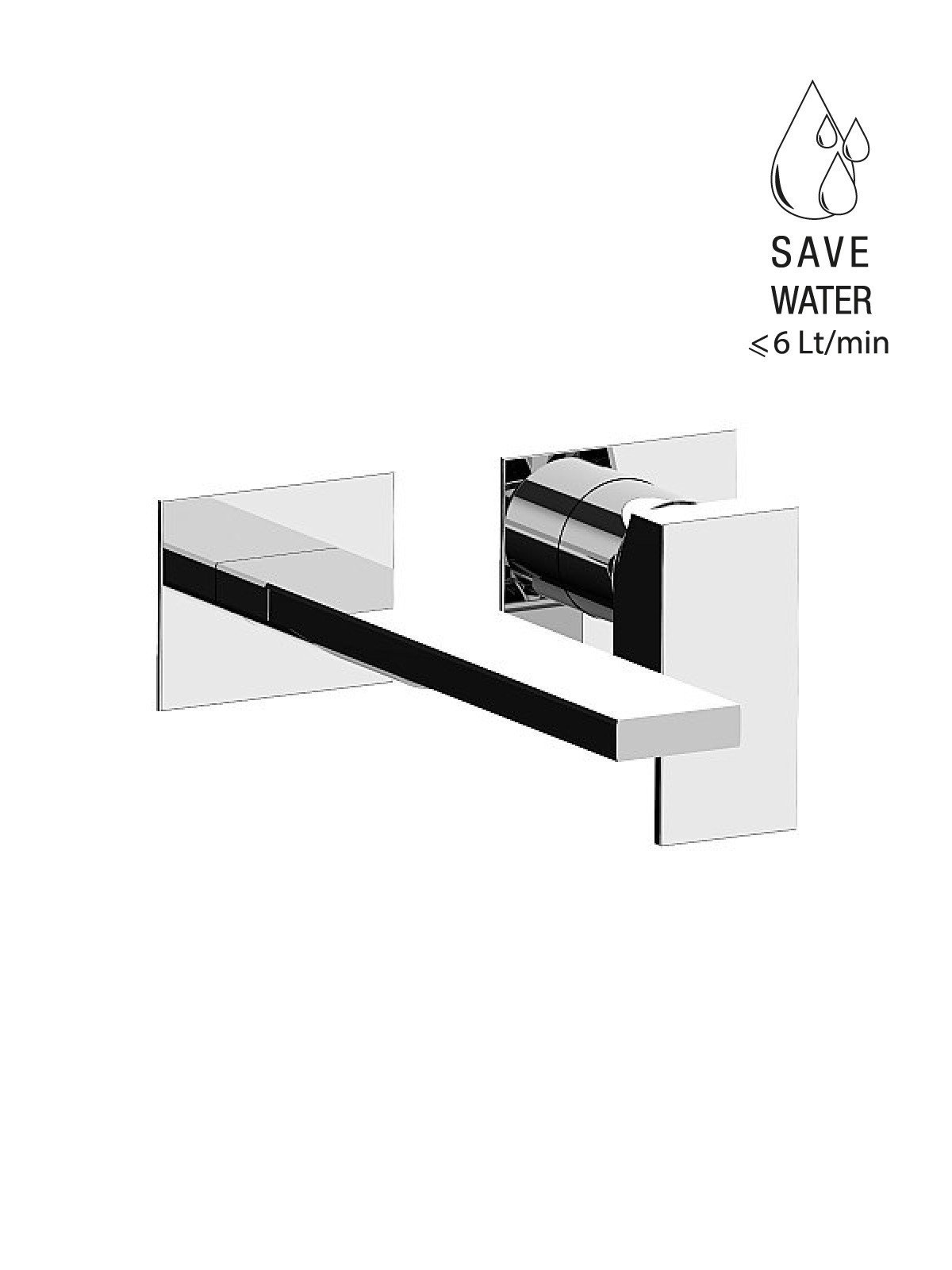 External visible components built-in washbasin mixer without pop