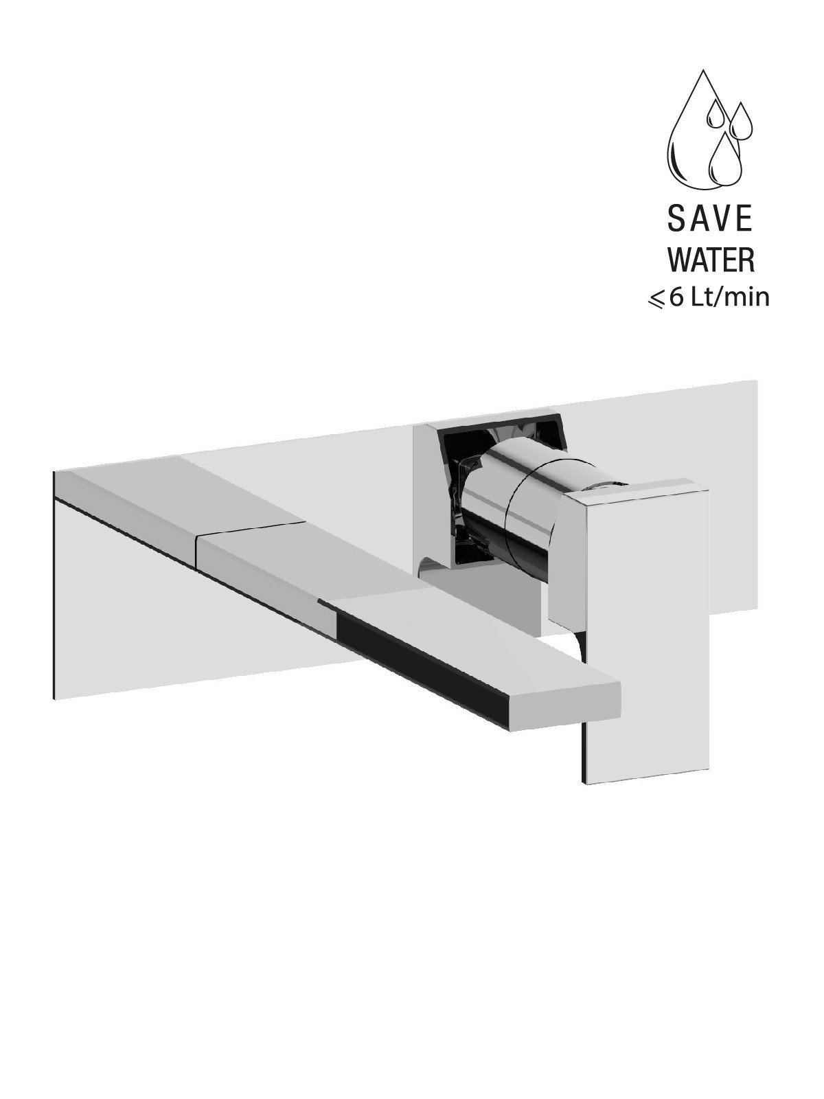 External visible components built-in washbasin mixer