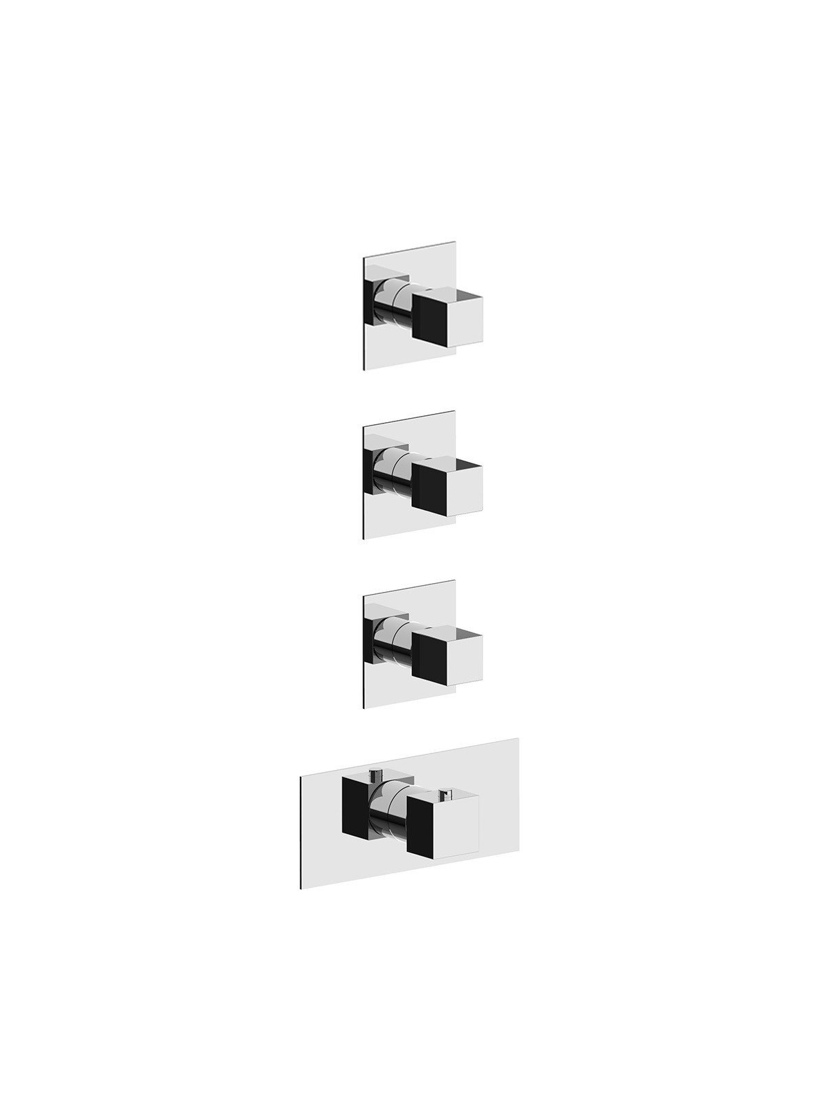 External components 3-way thermostatic built-in shower manifold