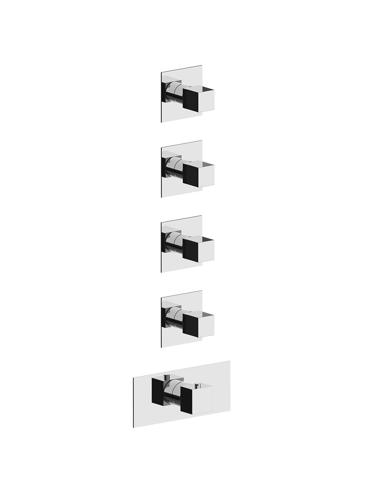 External components 4-way thermostatic built-in shower manifold