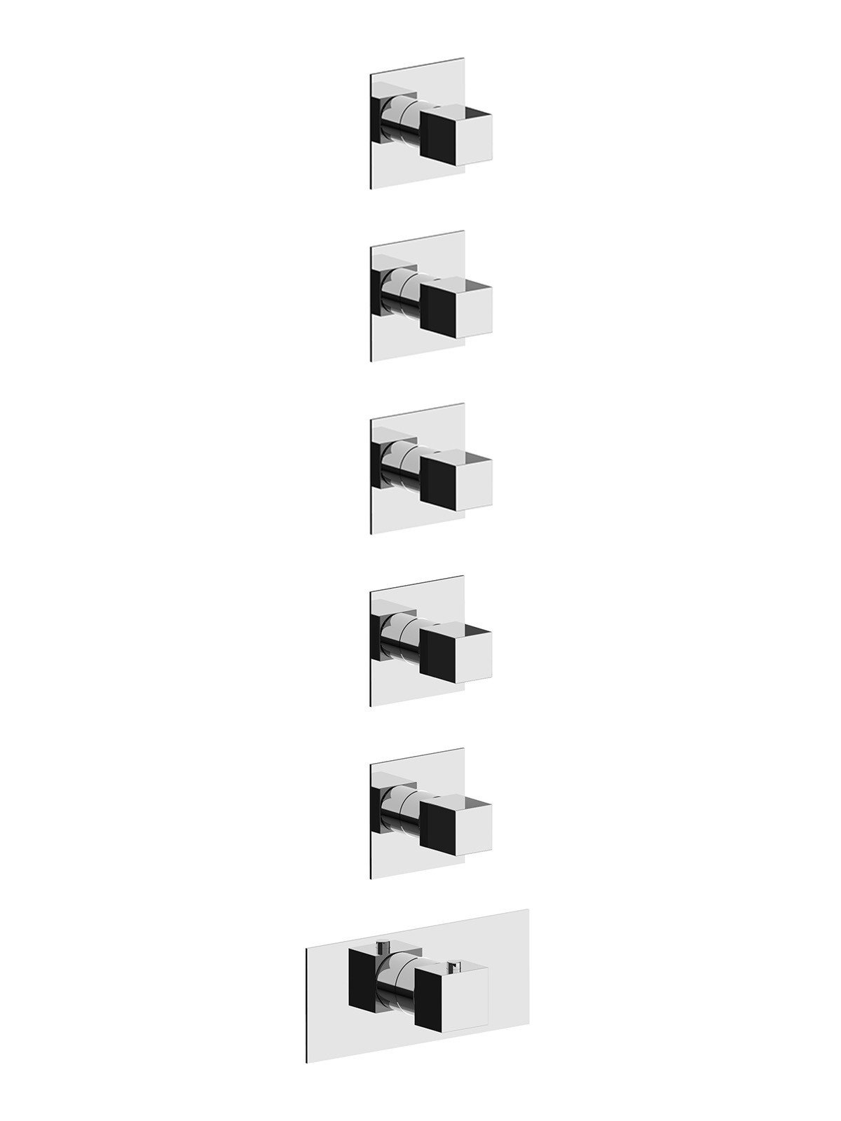 External components 5-way thermostatic built-in shower manifold
