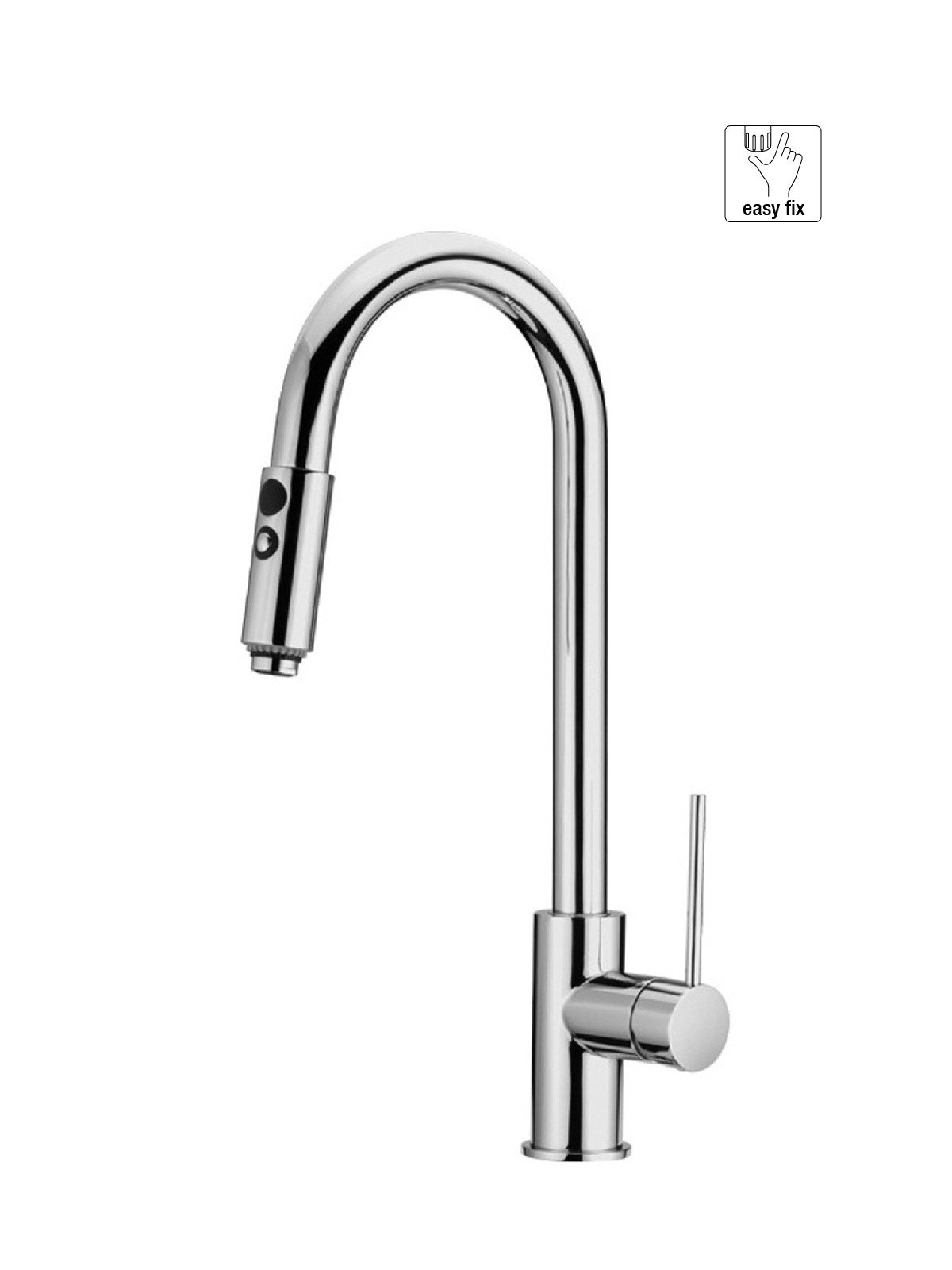 Single-lever sink mixer, 2-jet pull-out shower