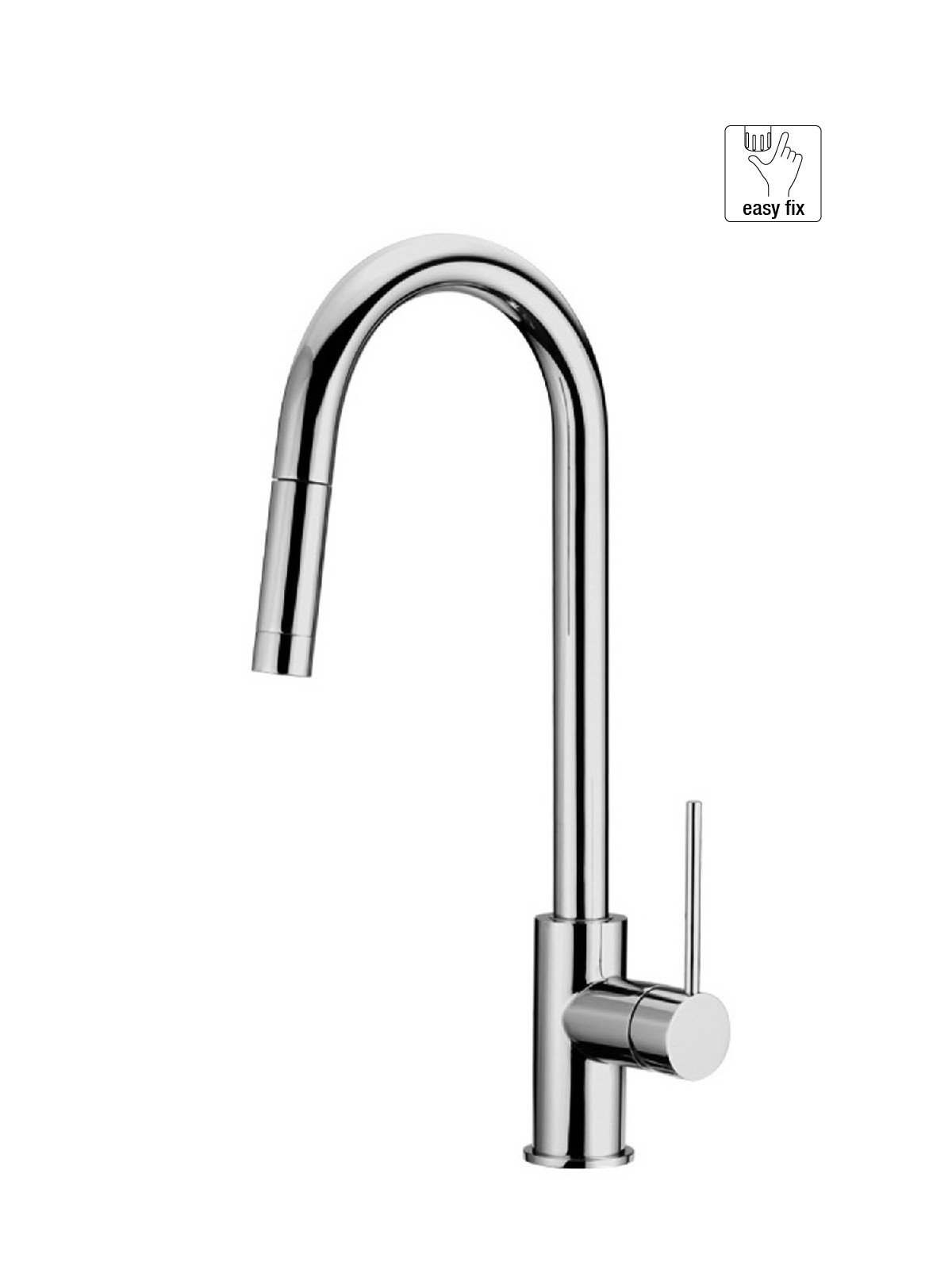 Single-lever sink mixer with high spout