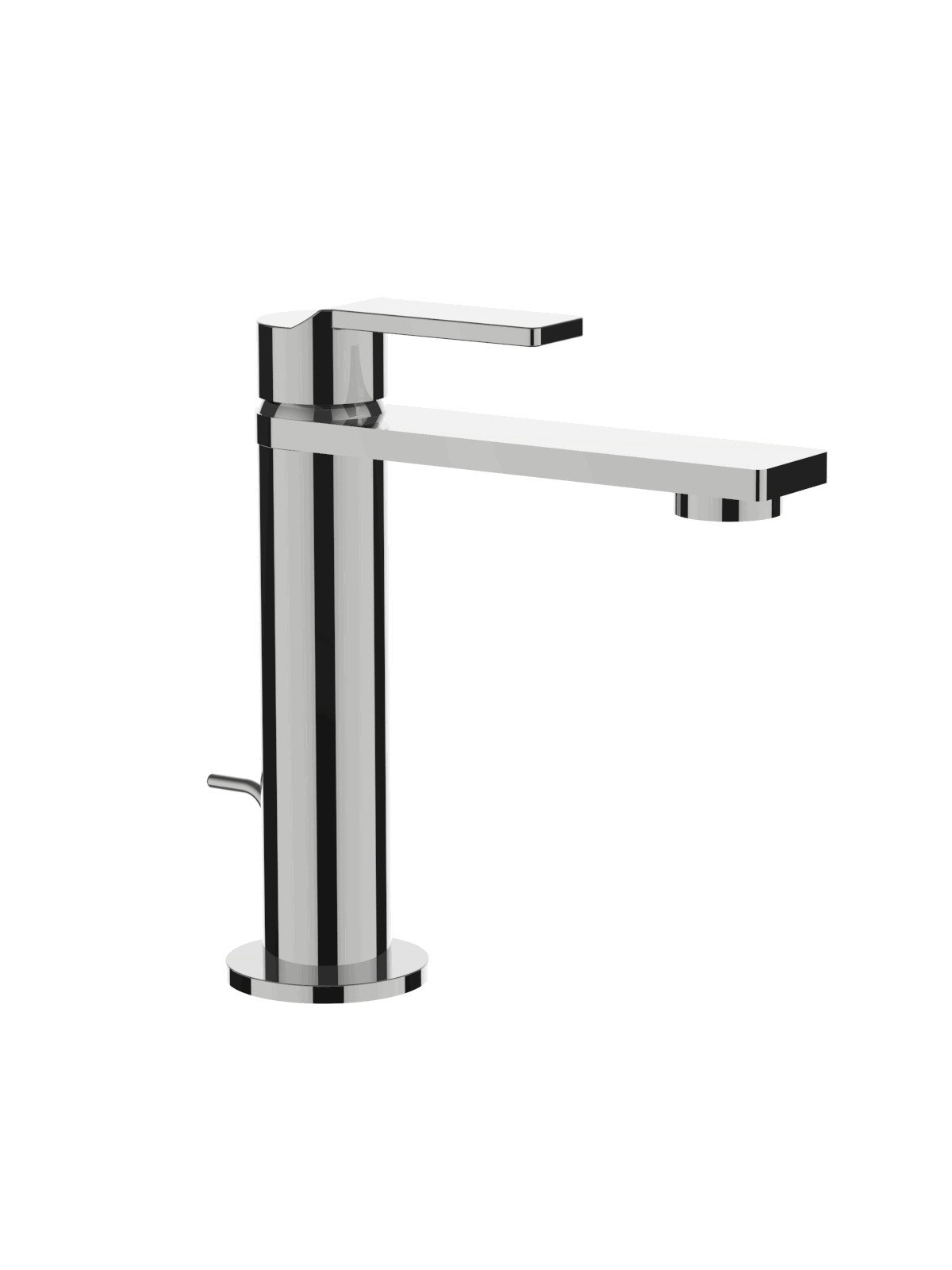 Single-lever washbasin mixer with 1-1/4p pop-up waste