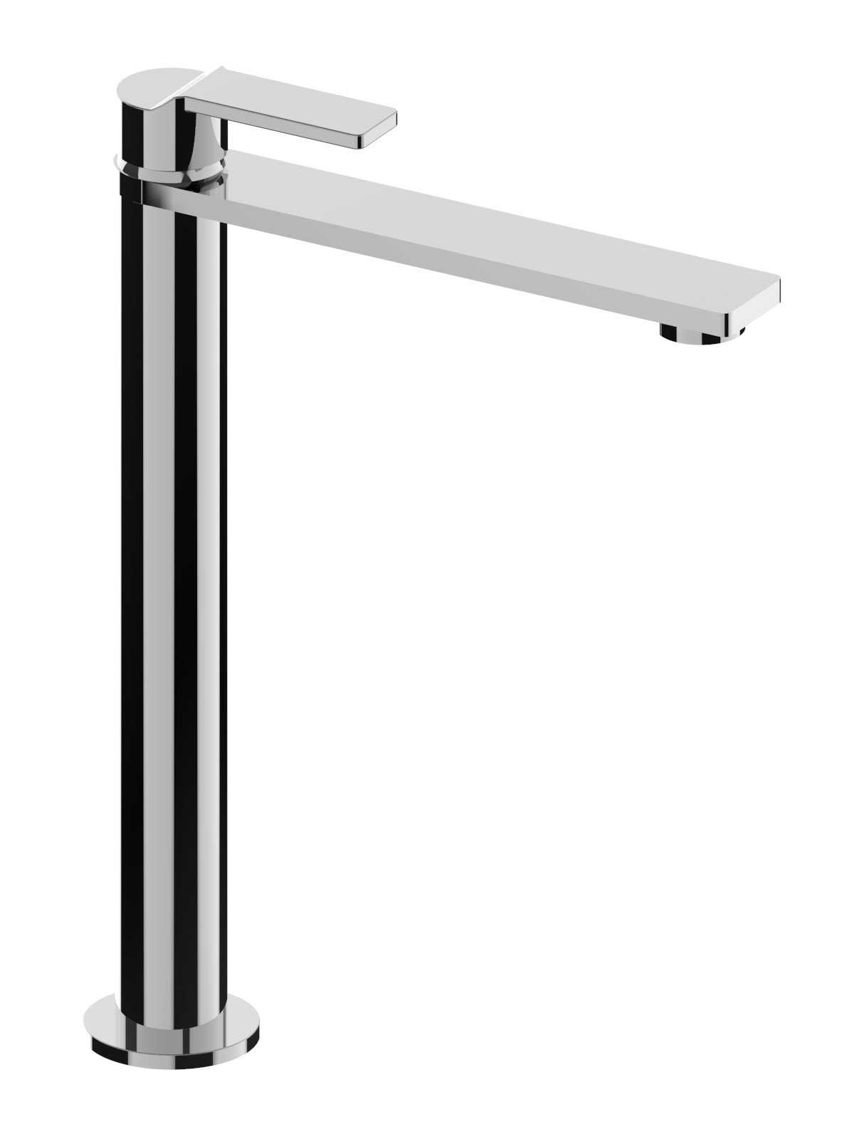 Medium version single-lever washbasin mixer without waste