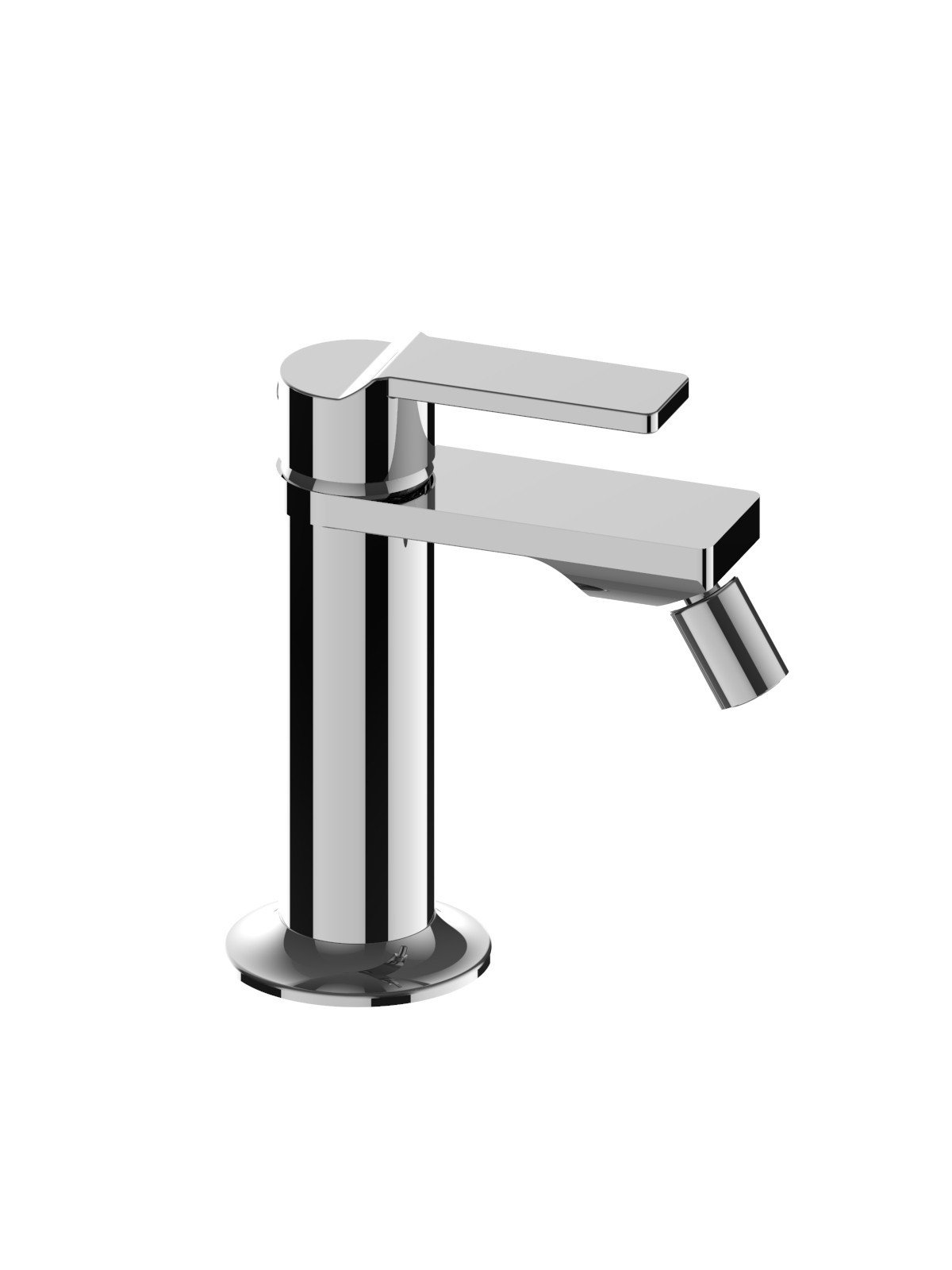 Single-lever bidet mixer without pop-up waste