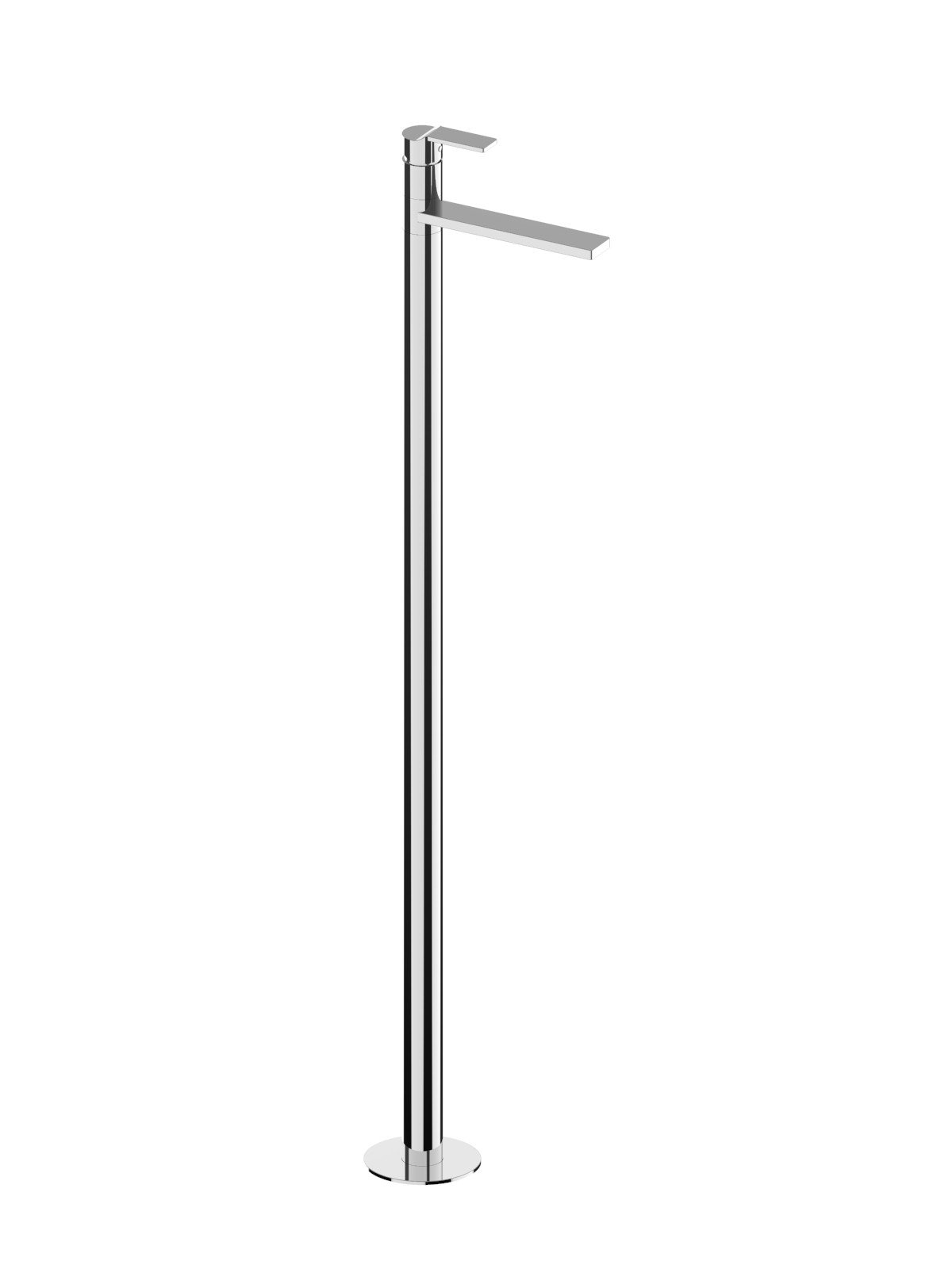 External visible components free standing basin mixer