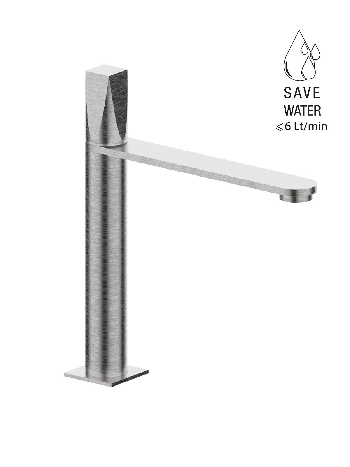 Medium version single-lever washbasin mixer without waste