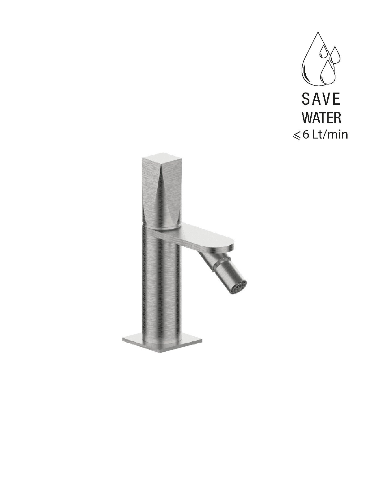 Single-lever bidet mixer without pop-up waste