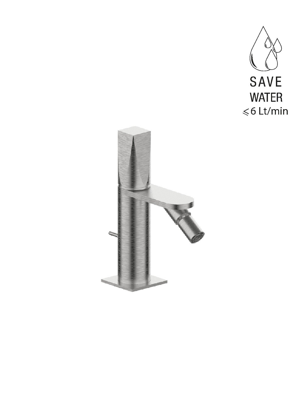 Single-lever bidet mixer with 1-1/4p pop-up waste