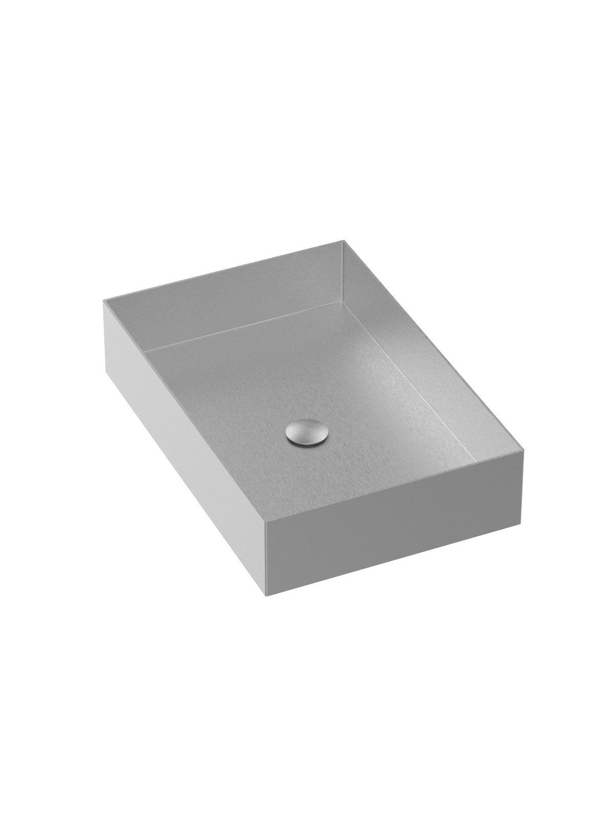 400x600 mm Countertop basin with universal push drain