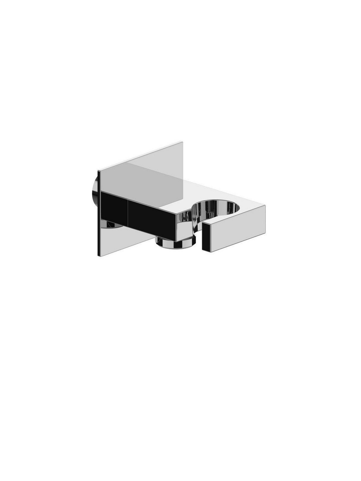 Inlet water connection with bracket for built-in duplex shower