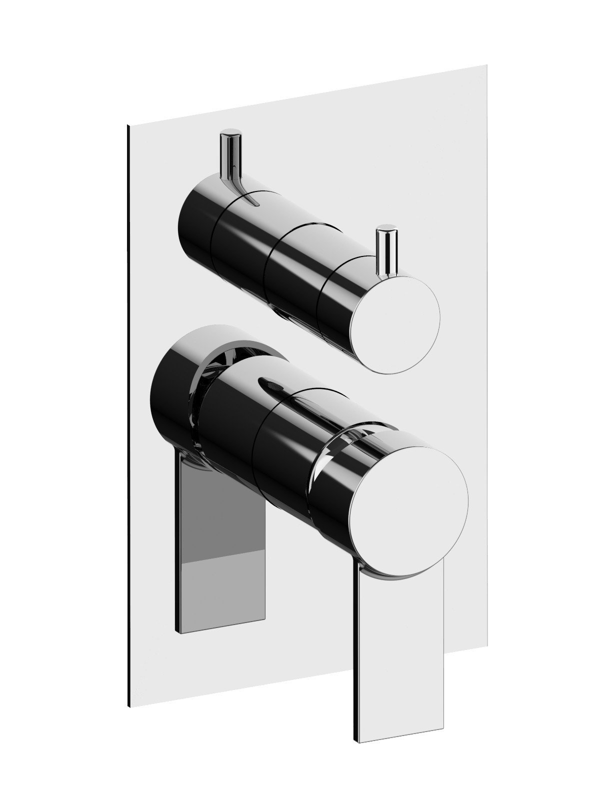 External visible components 2-way built-in mixer with ceramic di