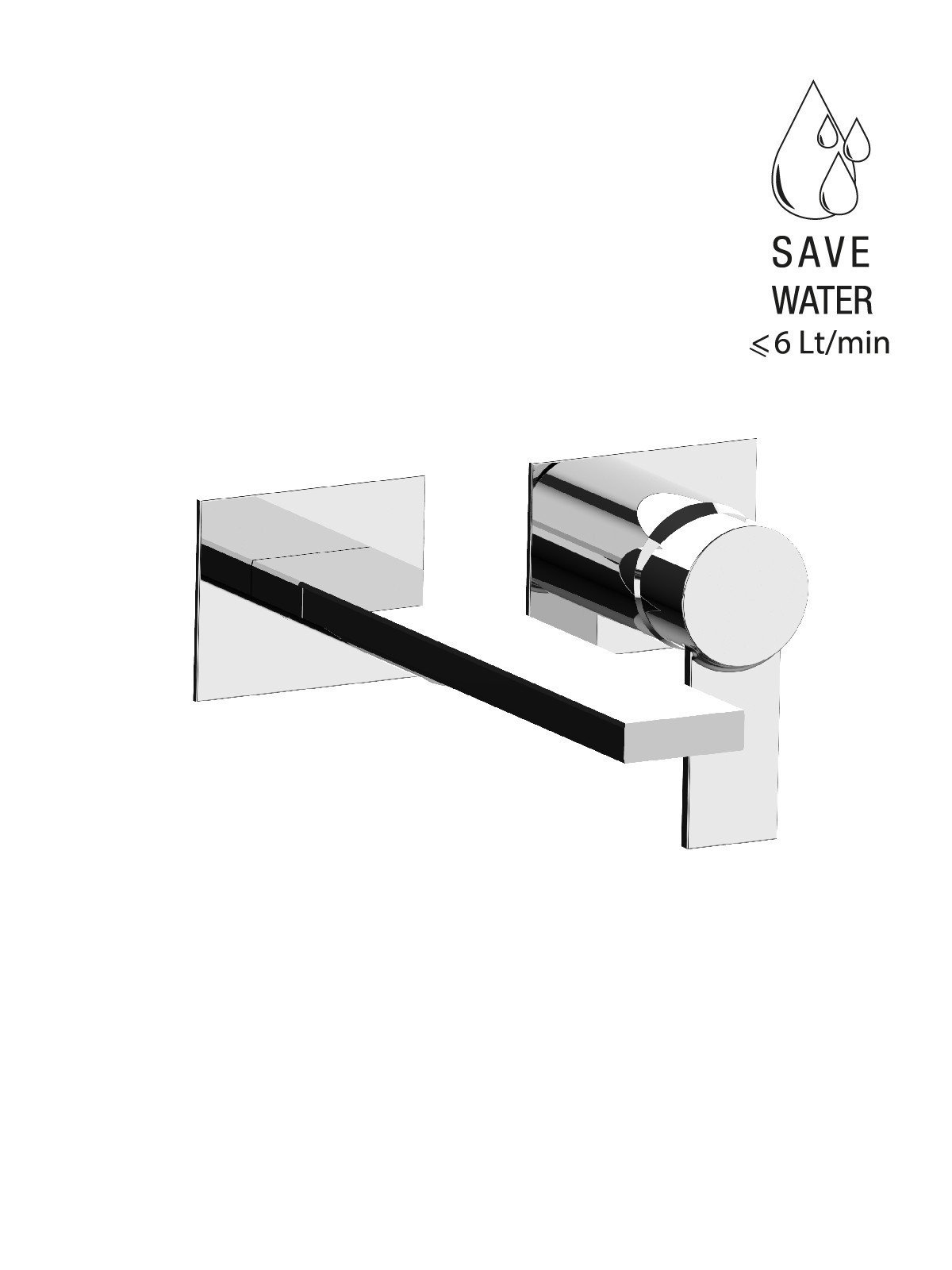 External visible components built-in washbasin mixer without pop