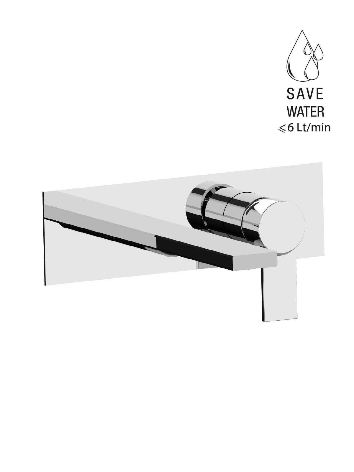 External visible components built-in washbasin mixer without pop
