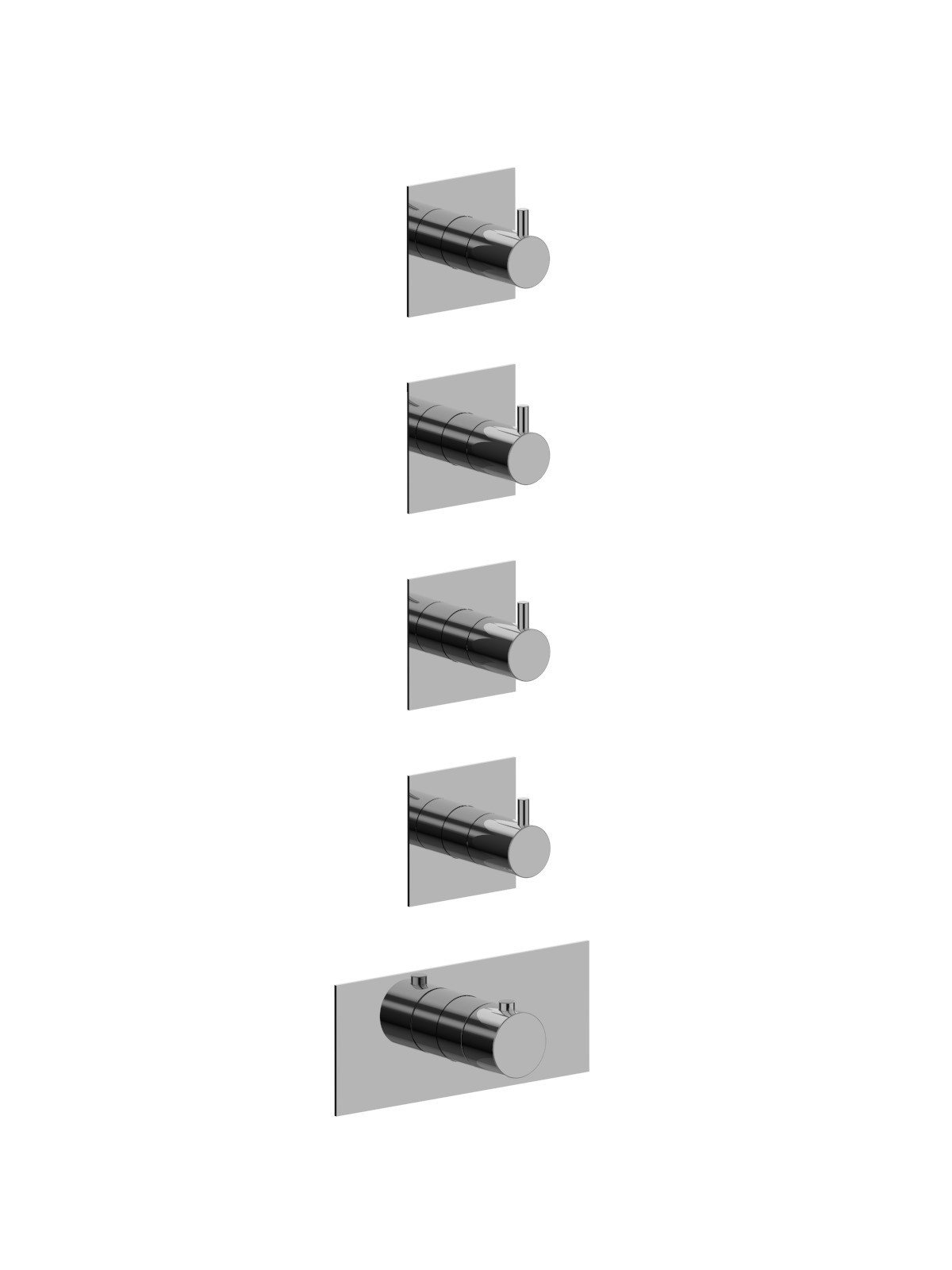 External components 4-way thermostatic built-in shower manifold
