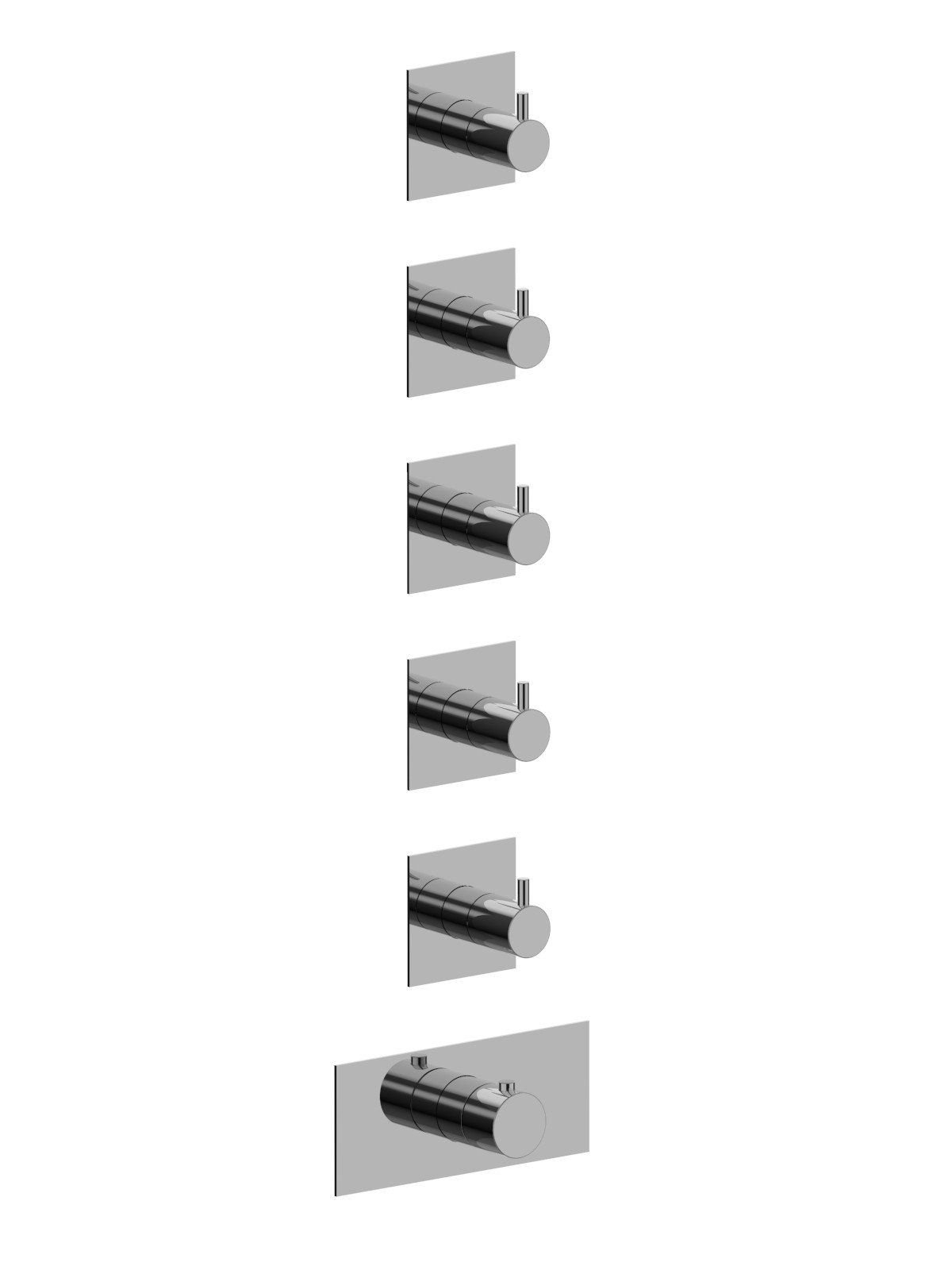 External components 5-way thermostatic built-in shower manifold