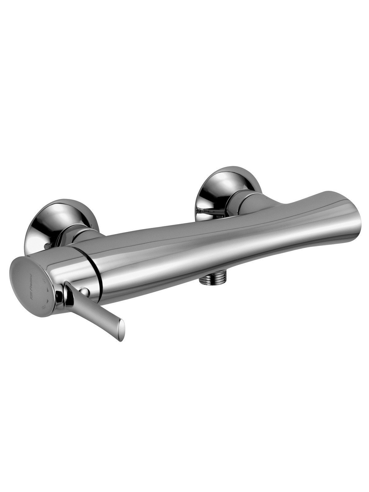 External single-lever shower mixer with upper connection