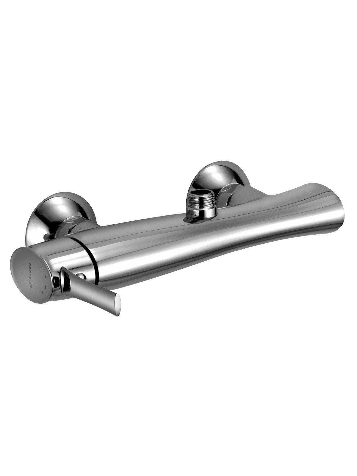 External single-lever shower mixer with upper connection